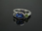 Sapphire & peridot ring