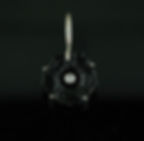 Carved jet & diamond pendant