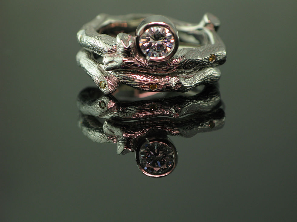 'Branch' diamond ring
