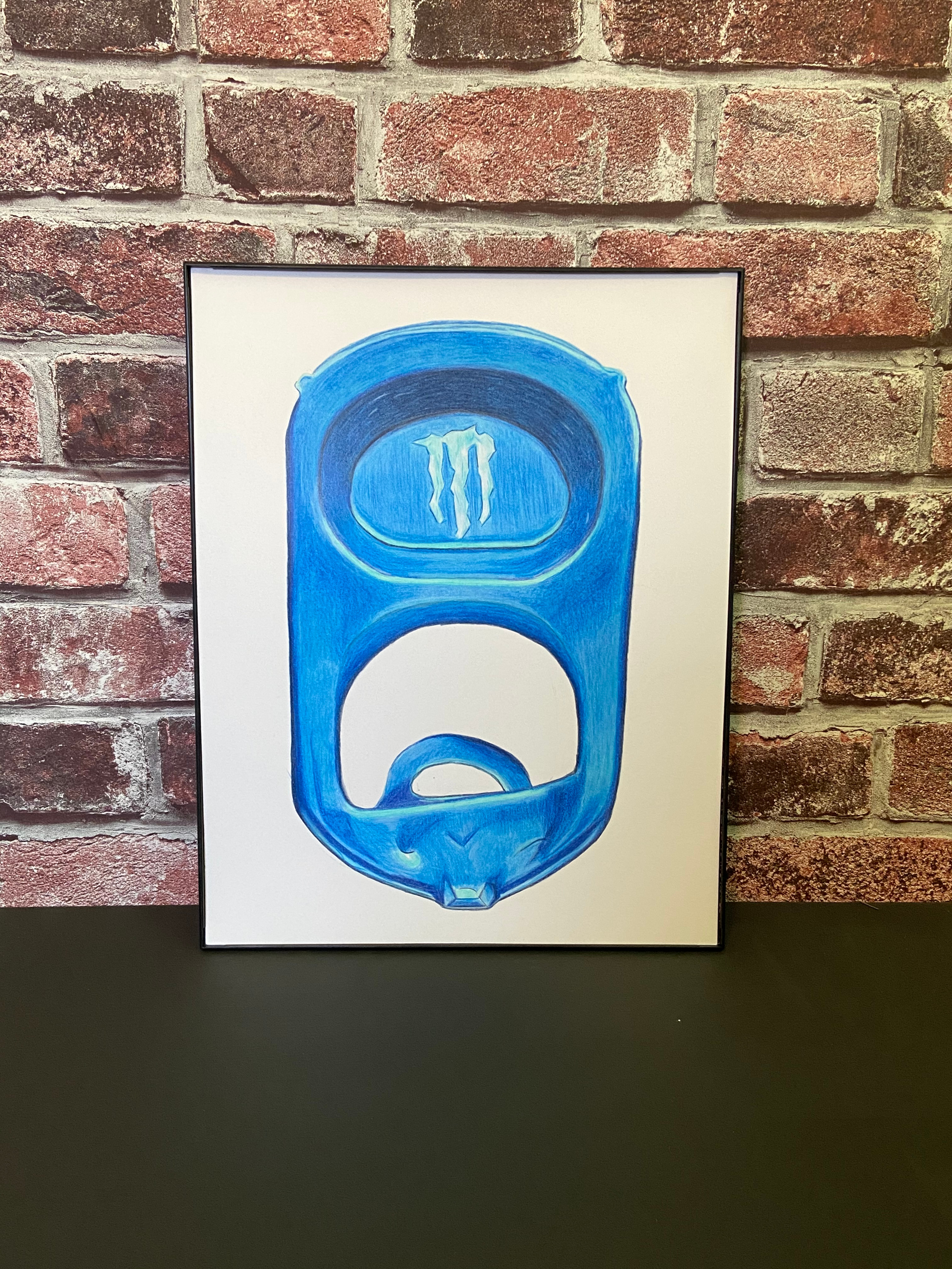 Blue Monster Tab Print