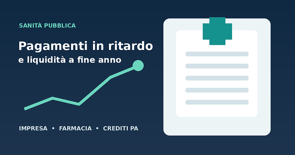 Farmaci e Ritardi nei pagamenti ASL e ASP: la crisi di liquidità a fine anno per imprese e farmacie