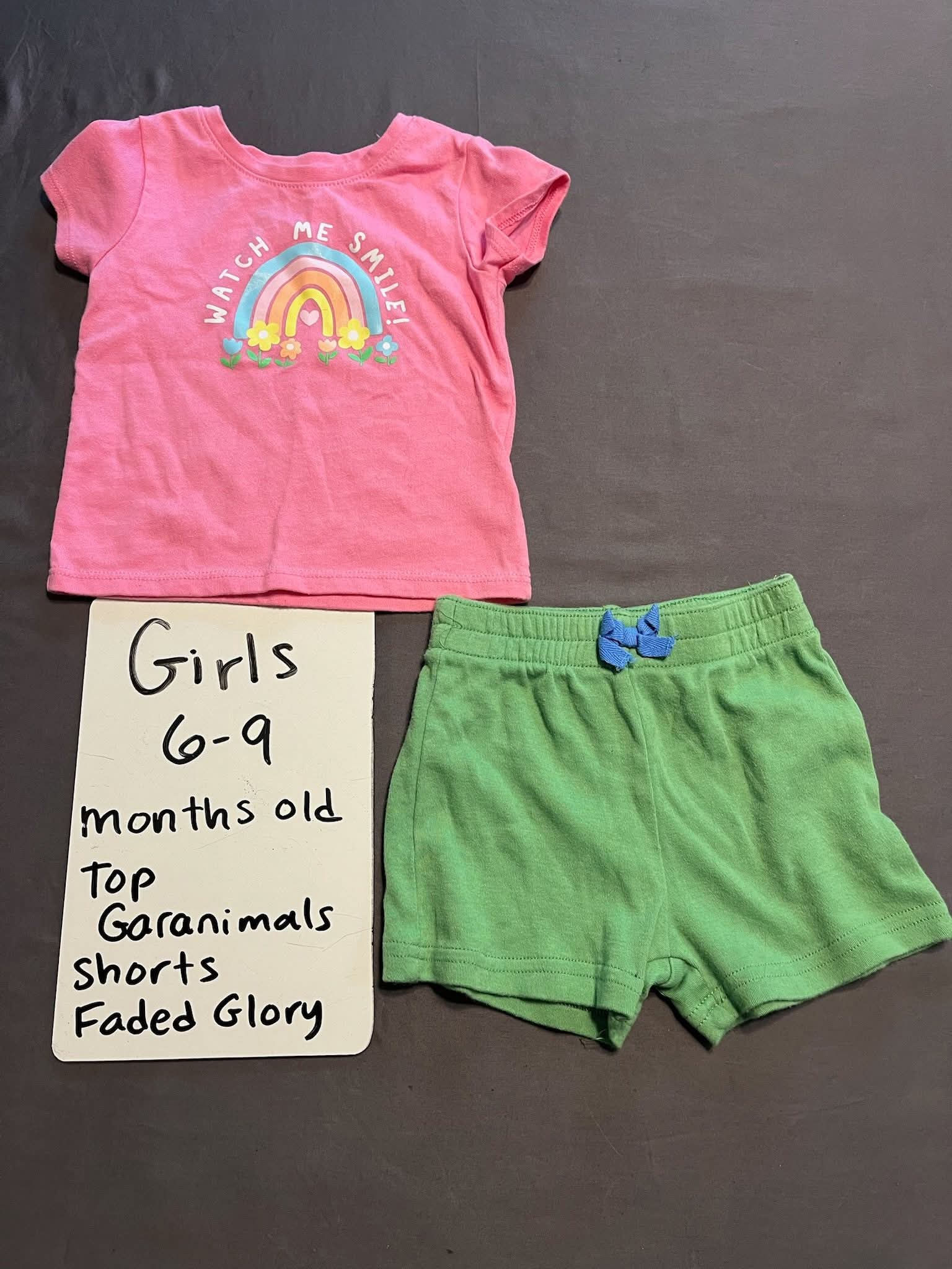 Top: Garanimals+Shorts: Faded Glory - Size: 6/9 months