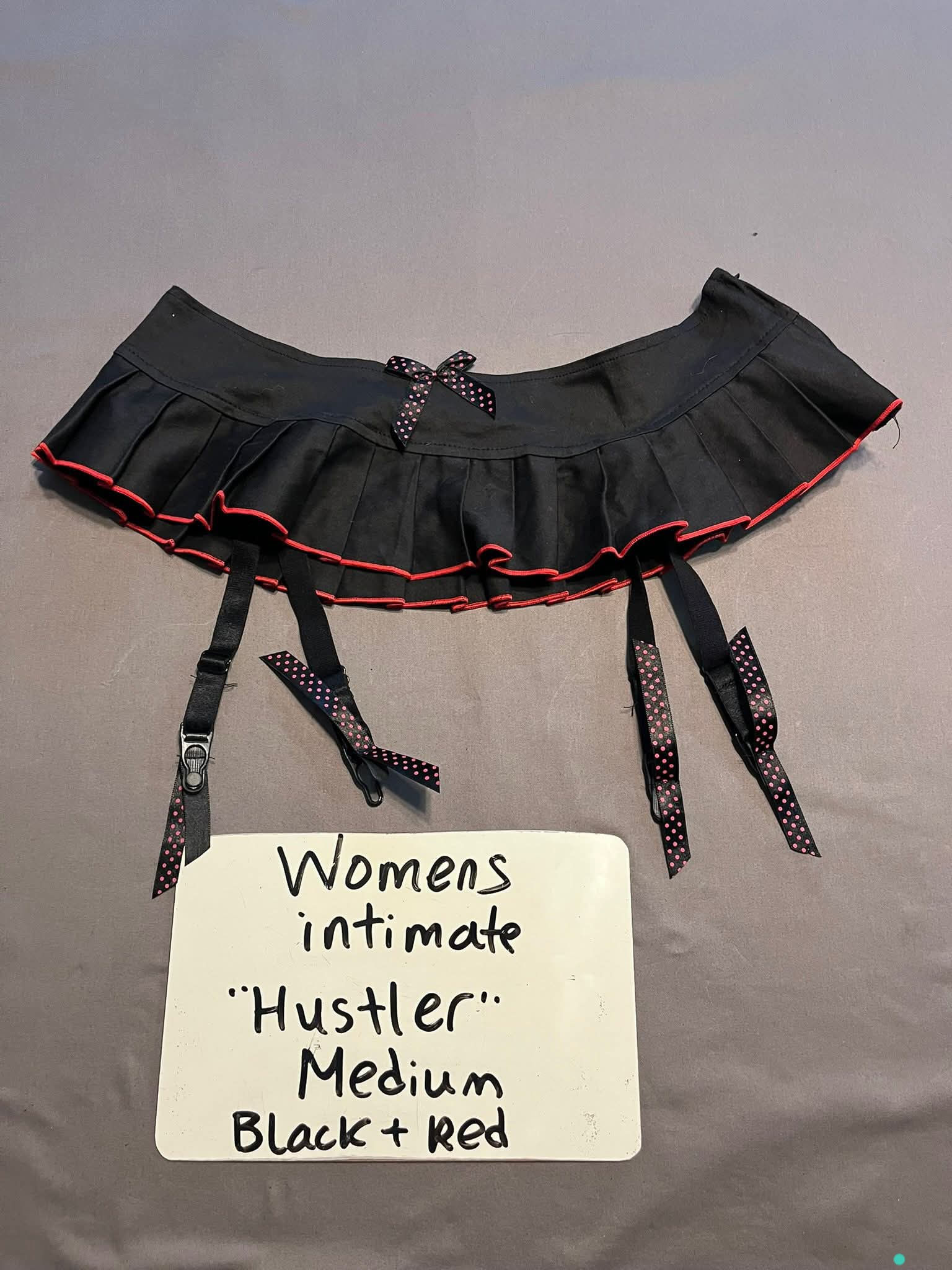 "Hustler" - Black+Red - Size: Medium 