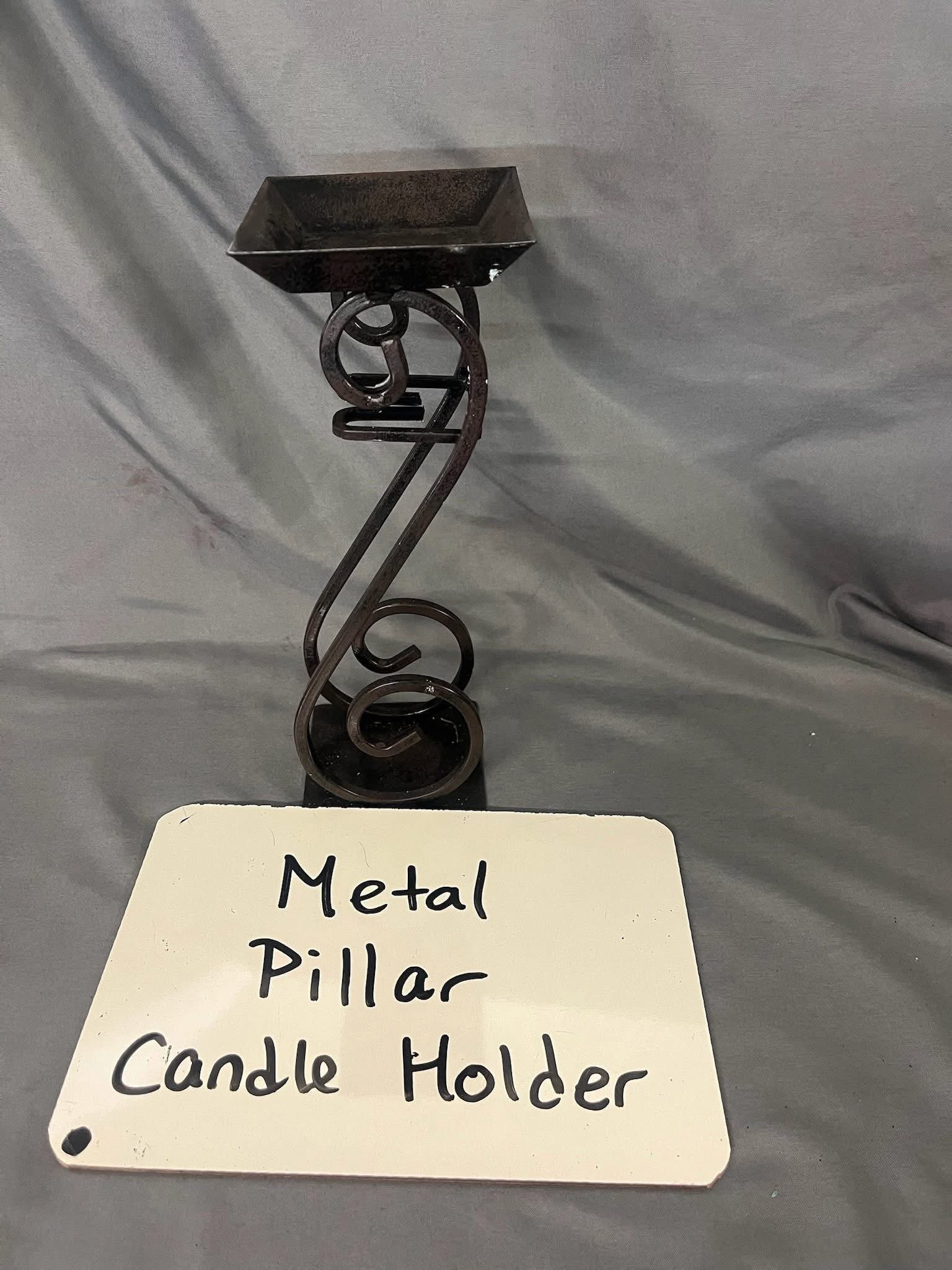 Metal Pillar Candle Holder - Cannot Ship!