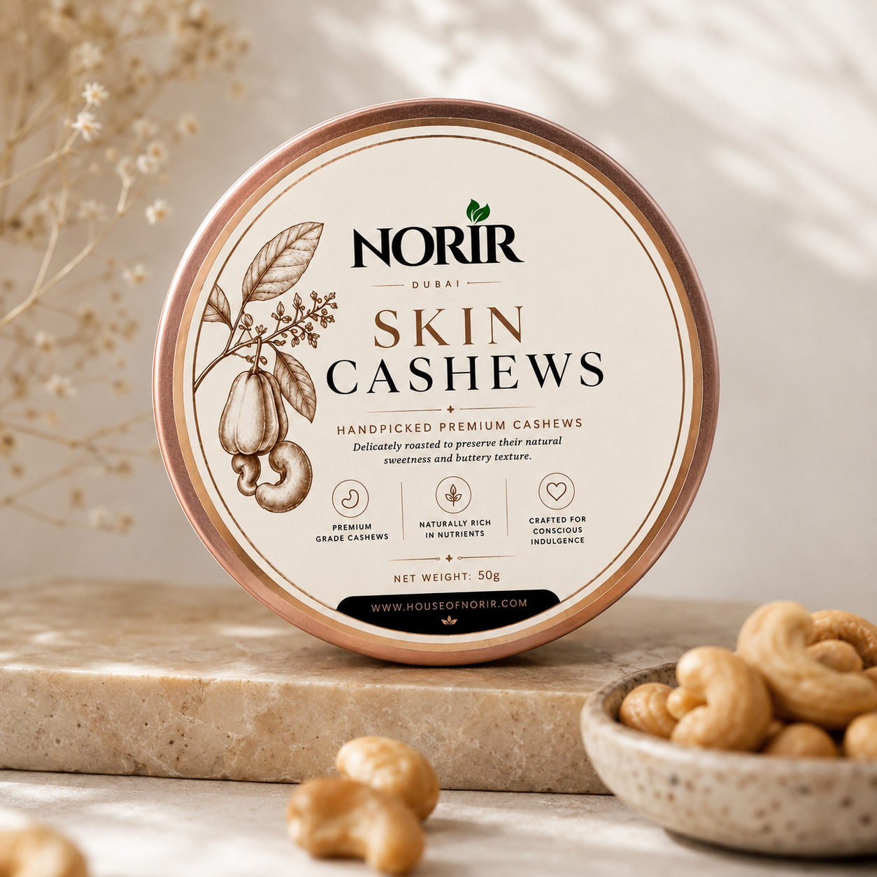 Cashew Nut With Skin - 50gm Tin
