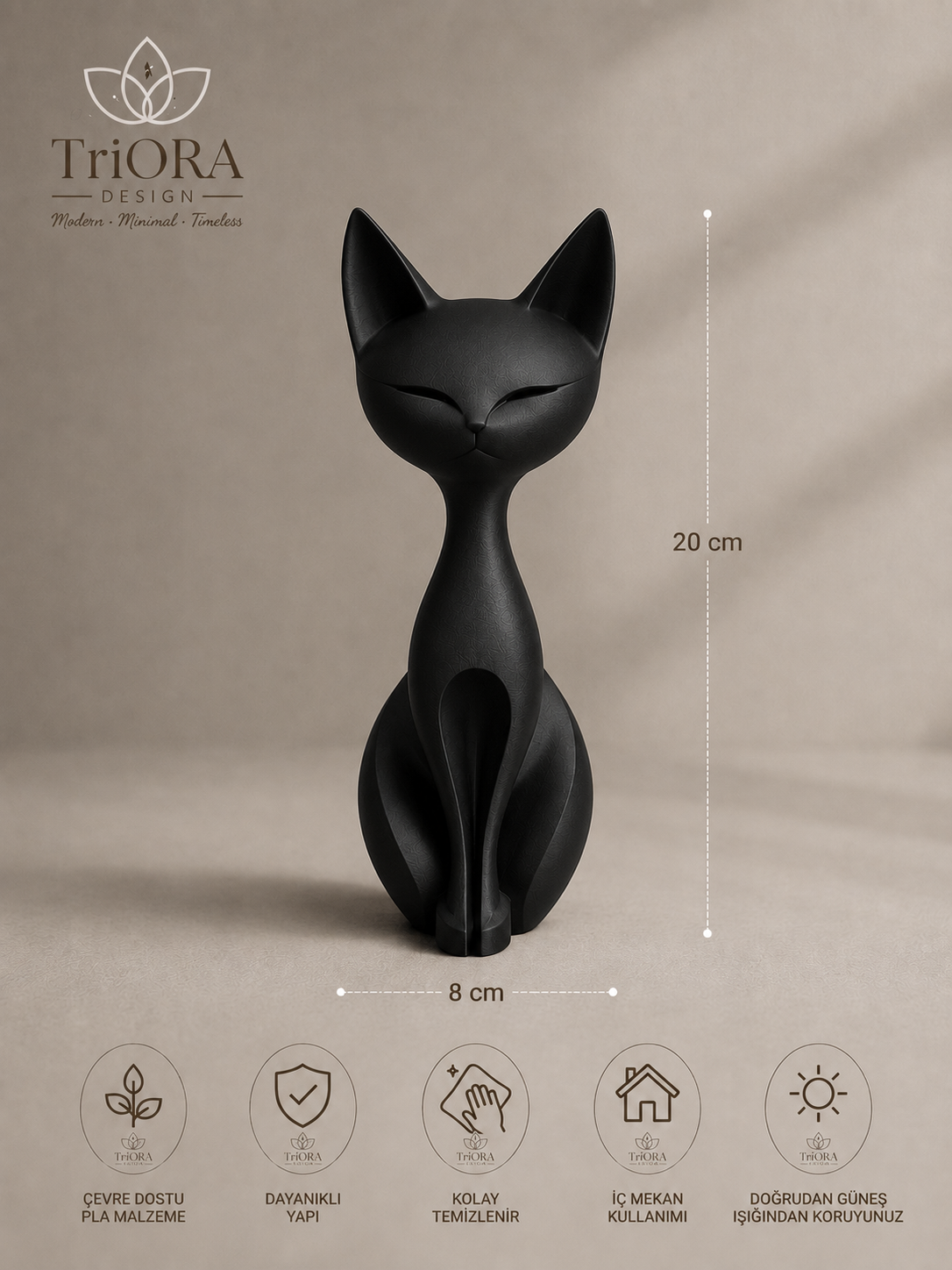 Miyav Minimalist Kedi Biblosu – 20cm y x 8cm g
