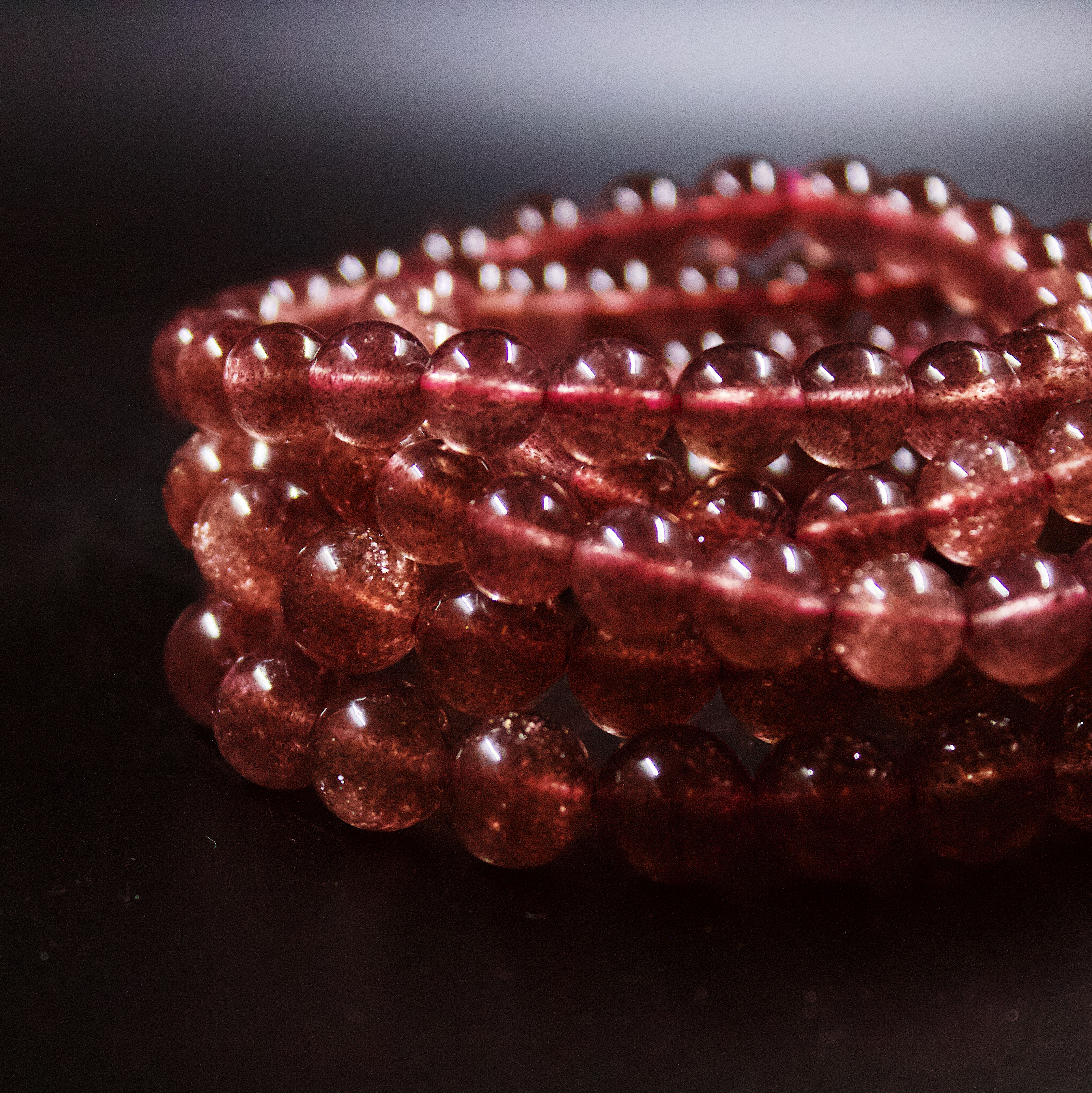 4A+金片血紅草莓晶