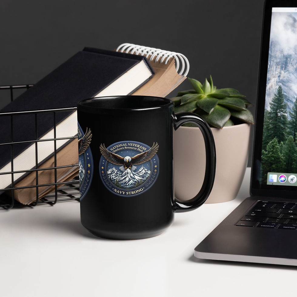 Thumbnail: NAVY STRONG Black Glossy Mug