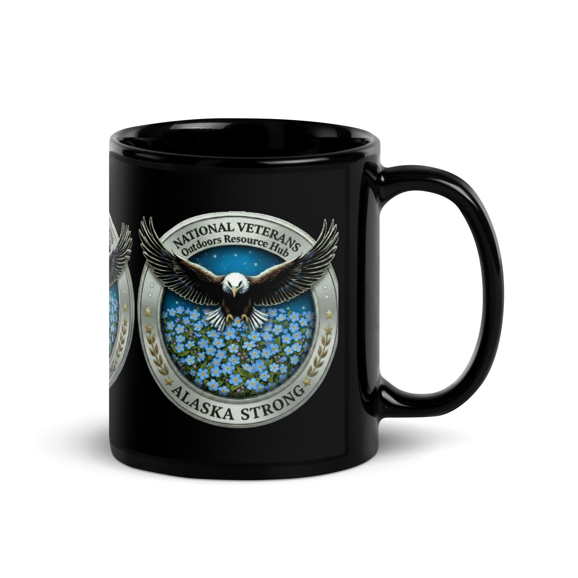 Alaska Strong Coffee Mug | Forget-Me-Not | Alaska State Flower Gift 
