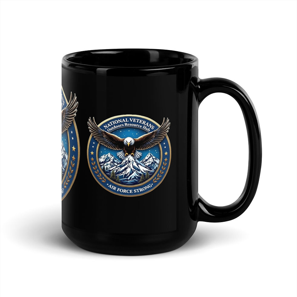 Thumbnail: AIR FORCE STRONG Black Glossy Mug