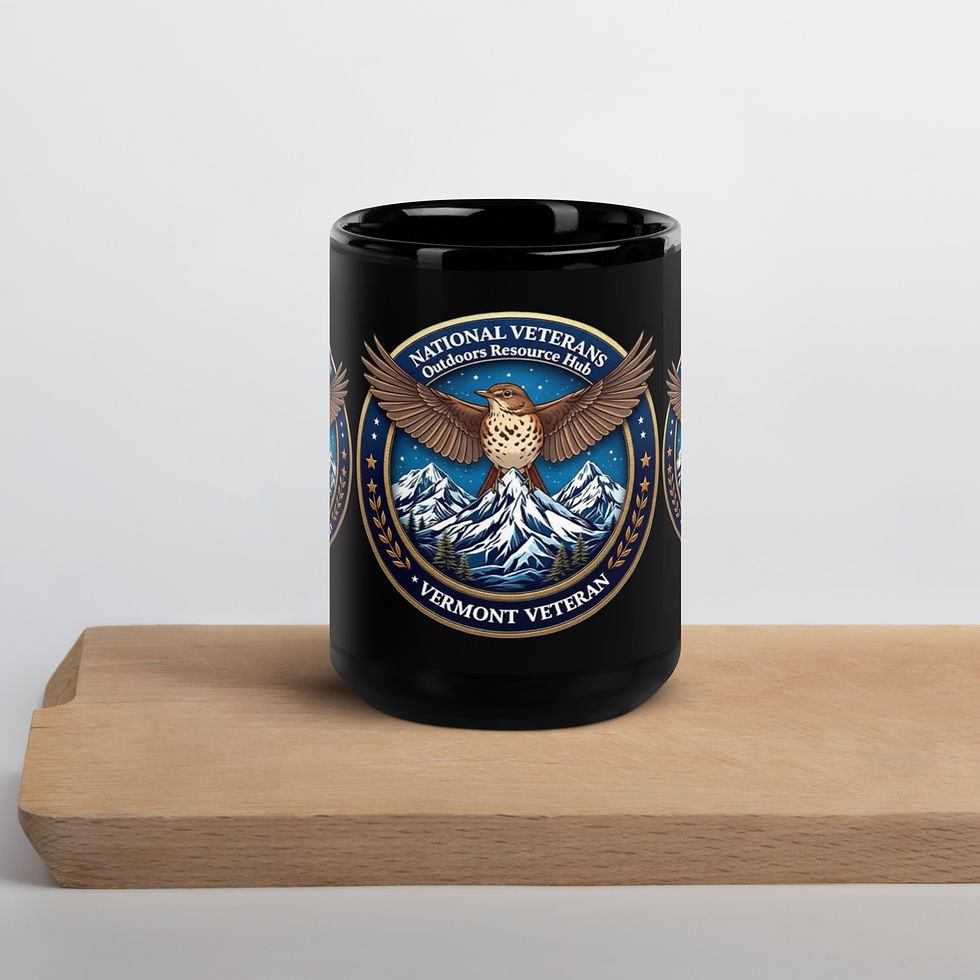 Thumbnail: VERMONT VETERAN Coffee Mug – Hermit Thrush (Catharus guttatus)