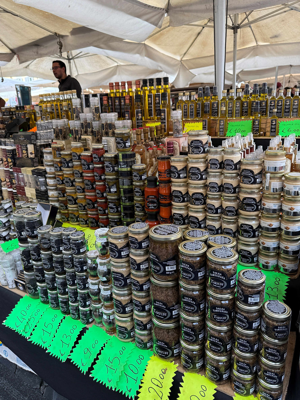 Truffle products in a Roman market
