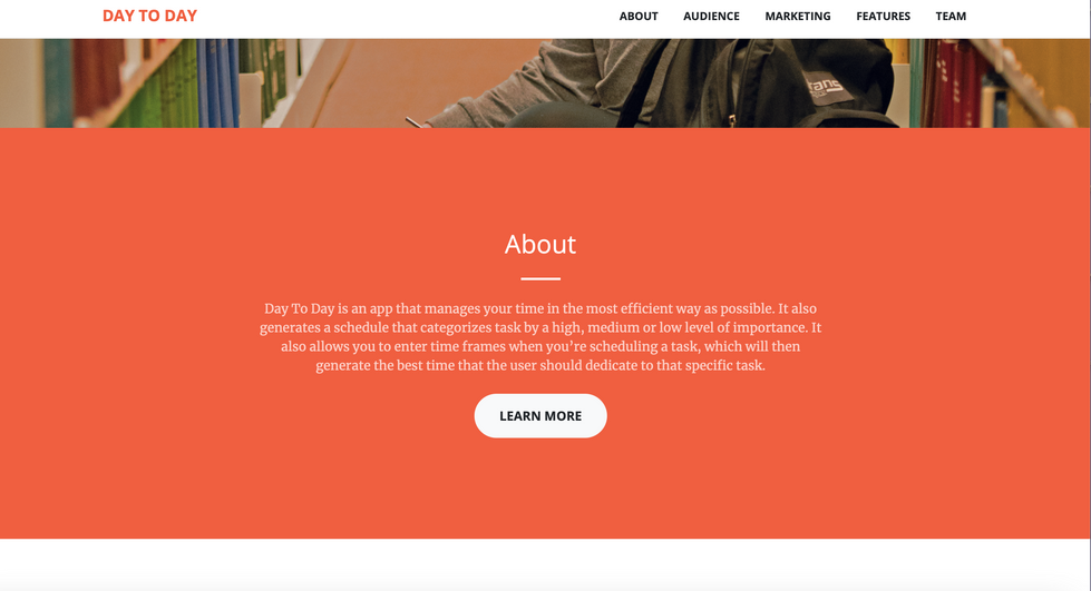 Day To Day's About section