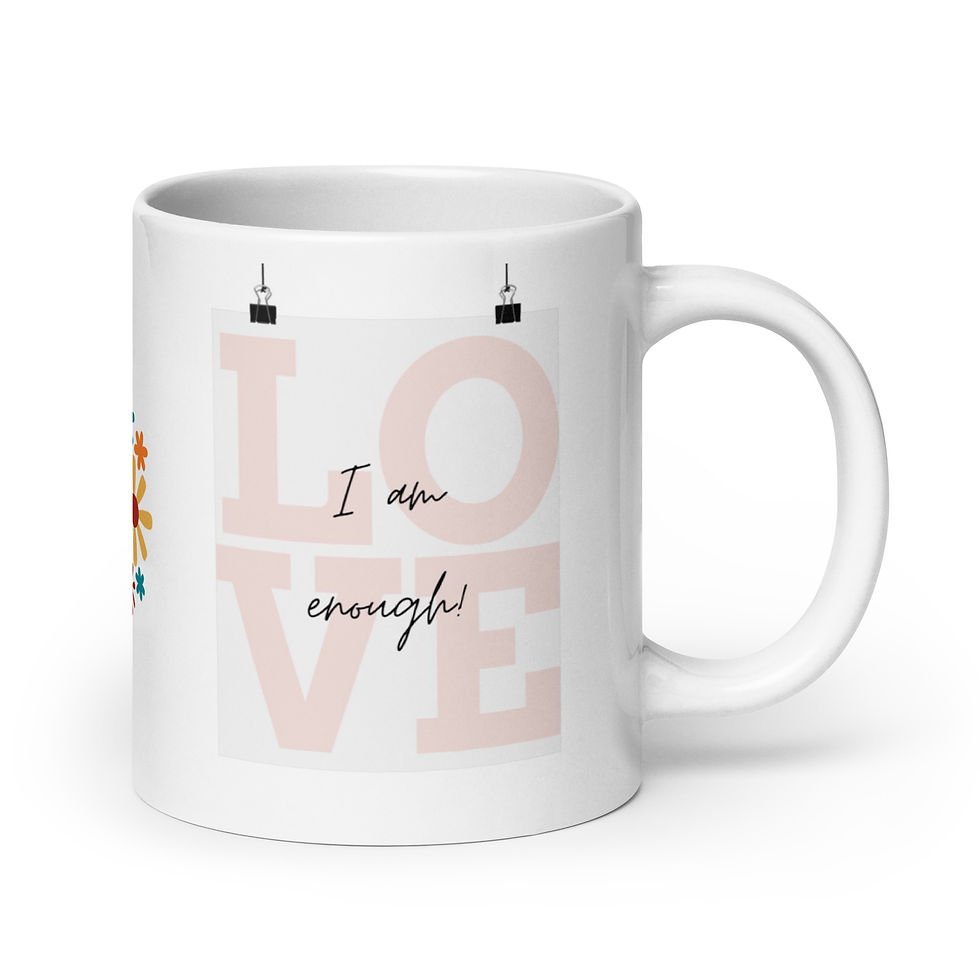 Thumbnail: White glossy mug - I Am Enough