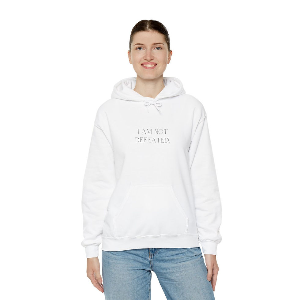 Thumbnail: Unisex Heavy Blend™ Hooded Sweatshirt "Not Defeated"