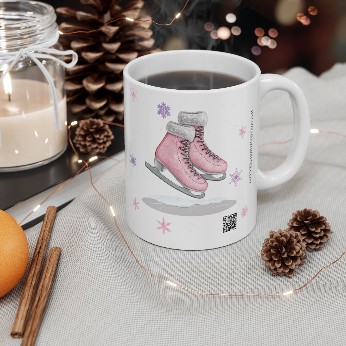 Pink Ice Skate Winter Wonderland - Mug 11oz