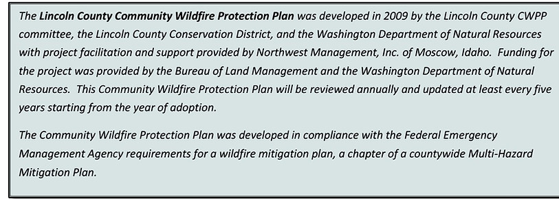Lincoln county CWPP plan