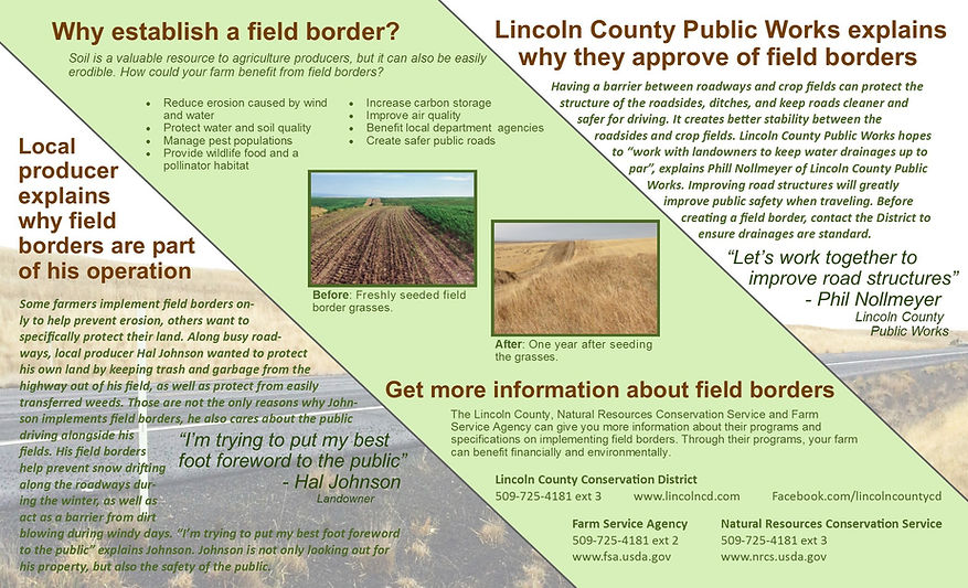 Local producer talking about why he does field borders
