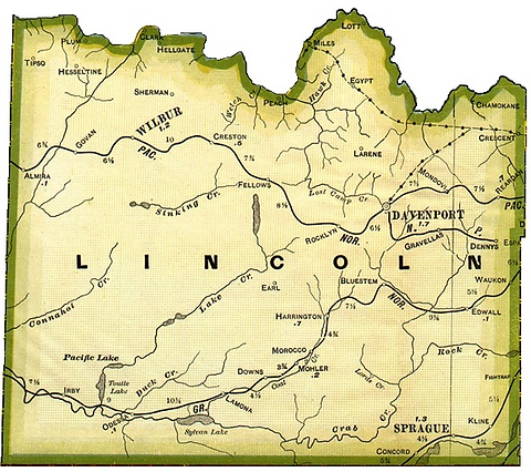 Map of Lincoln County