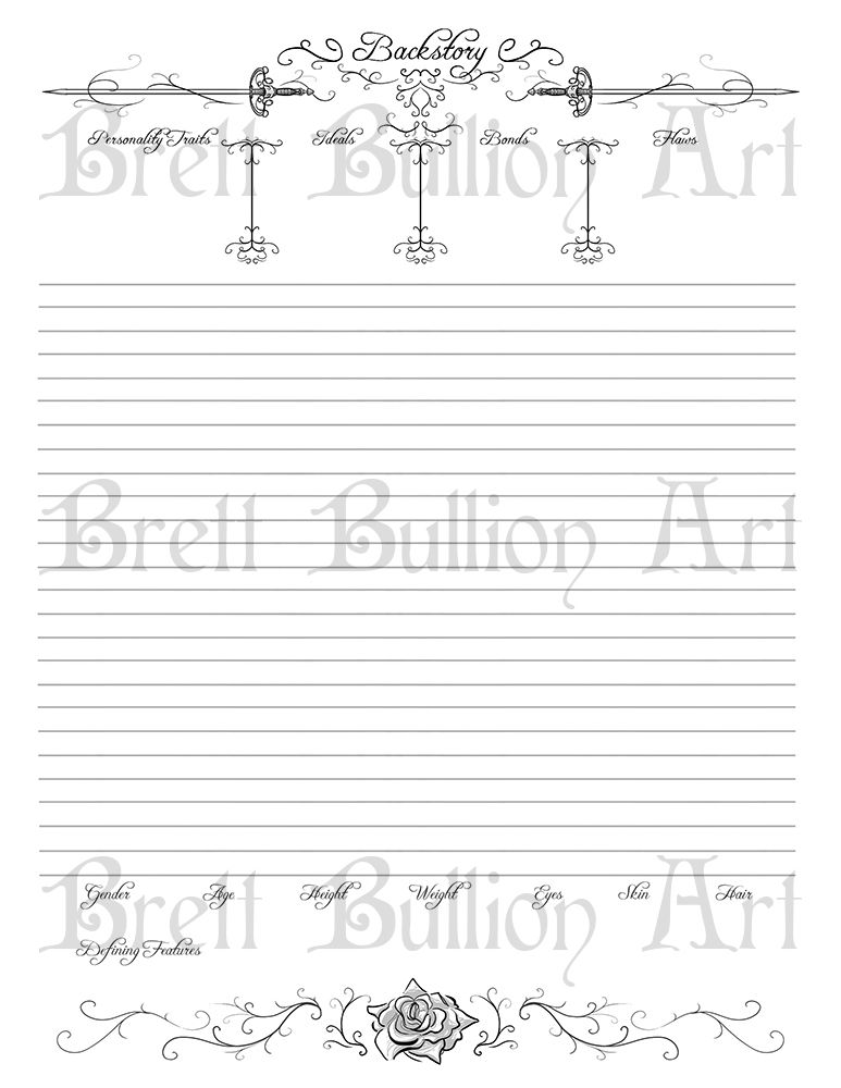 Thumbnail: Bard 5e Character Sheet - PDF (Digital)