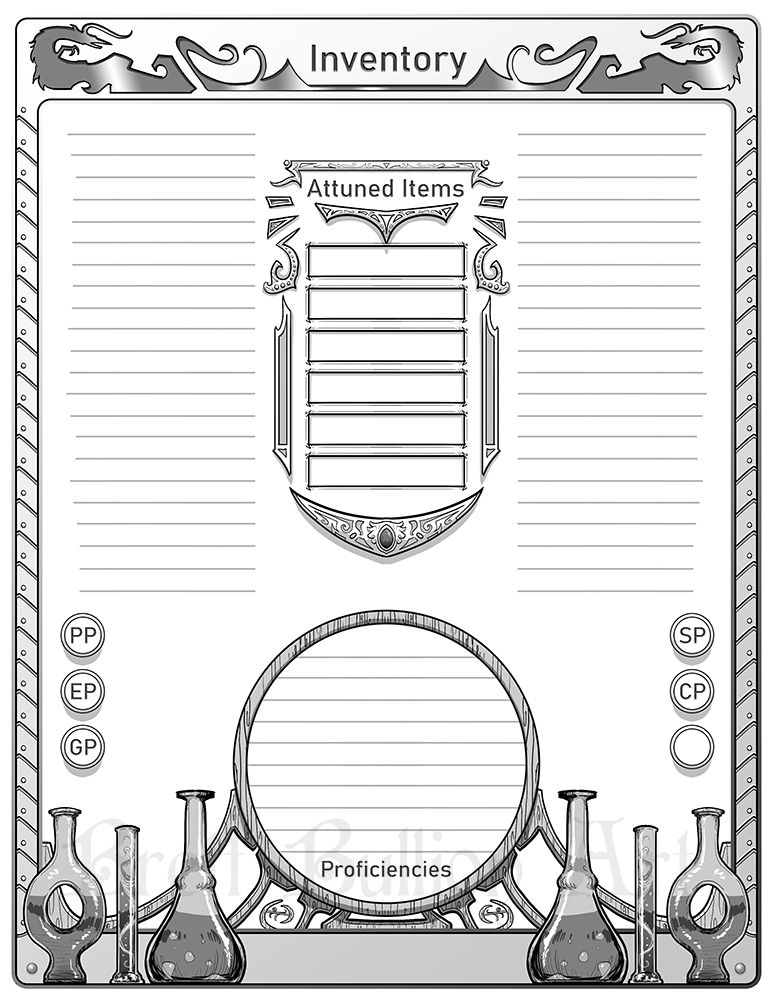Thumbnail: Artificer 5e Character Sheet - PDF (Digital)
