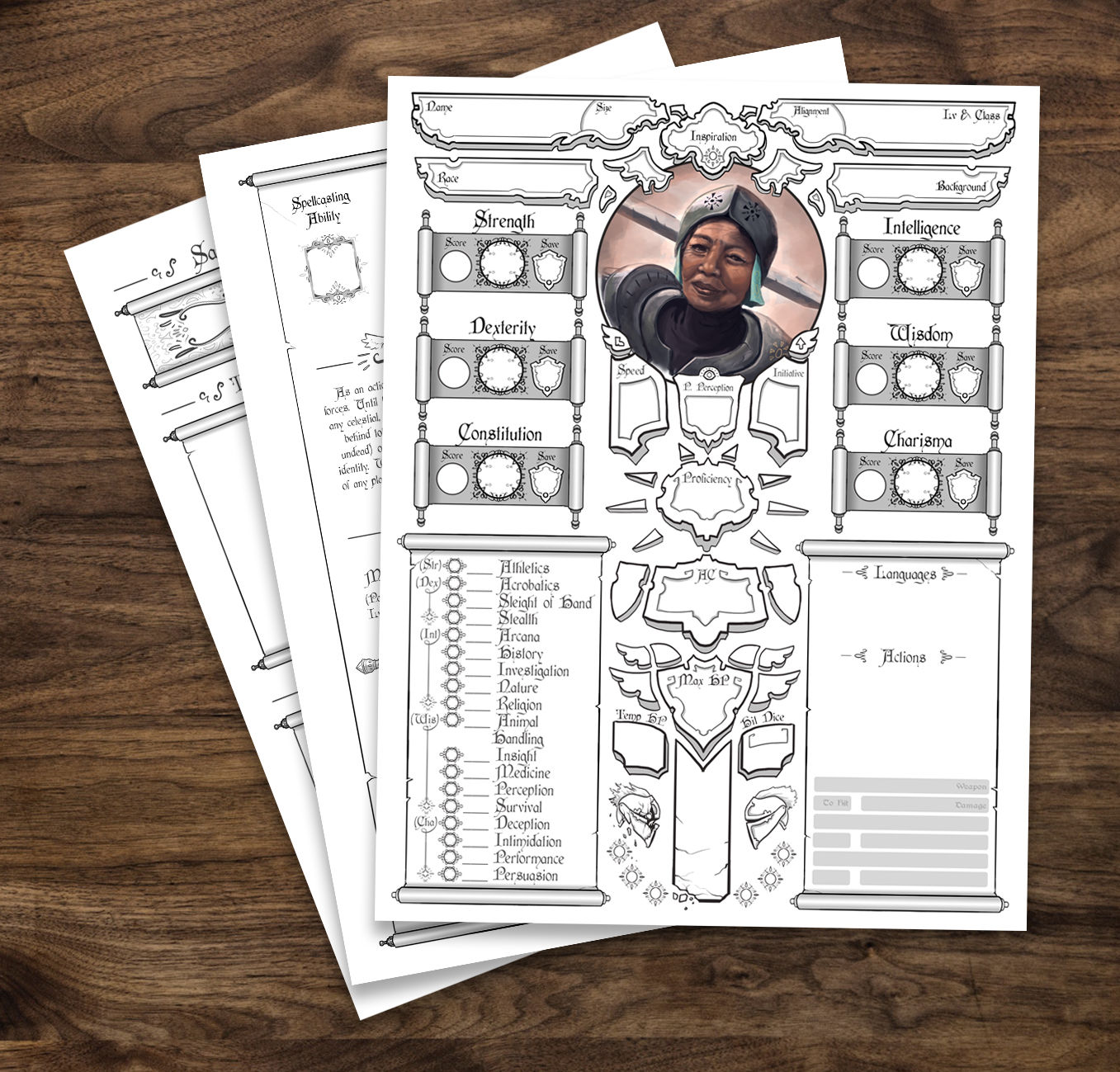Paladin 5e Character Sheet - PDF (Digital)