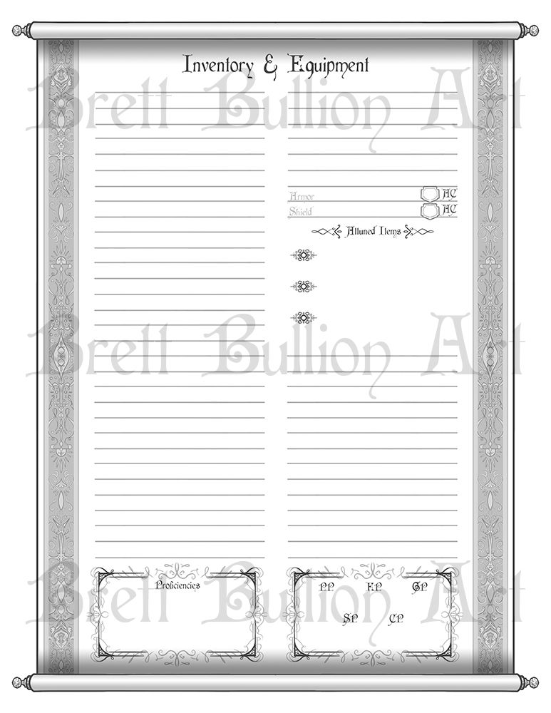 Thumbnail: Paladin 5e Character Sheet - PDF (Digital)