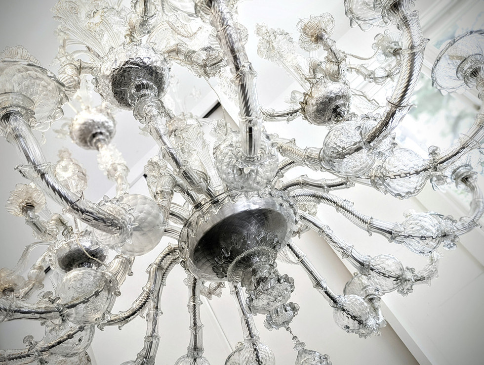 The Lyles-Ford chandelier viewed from below.