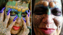 ¡Increíble! Hombre se sacó las orejas y nariz para "transformarse" en un dragón