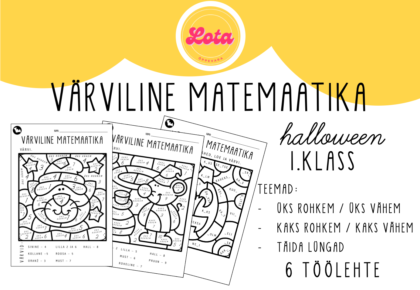 Värviline matemaatika – halloween