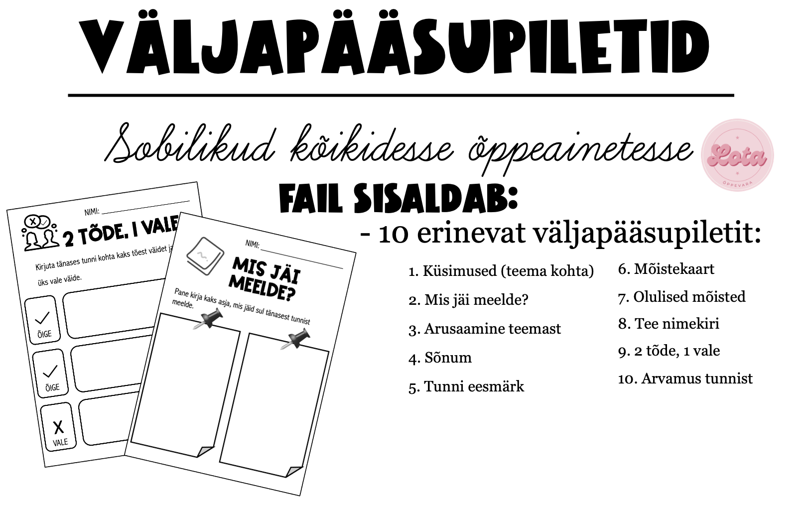 Universaalsed väljapääsupiletid