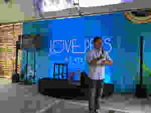 Gilberto Petrucci durante a feira Love Pets Iguatemi 2019