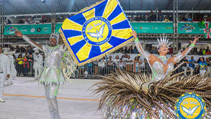 Casal de mestre-sala e porta-bandeira Diogo Jesus e Bruna Santos, do Carnaval Carioca, são contratados por escola gaúcha para o Carnaval de Porto Alegre