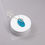 Thumbnail: Turquoise blue silver cluster duo necklace on a white round plinth on a grey background