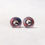 Thumbnail: Pink and blue aluminium and silver interchangeable stud earrings on a white background