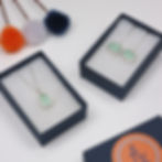 Thumbnail: Seafoam blue sea glass and silver minimalist pendant necklace and earring gift set