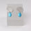 Thumbnail: Turquoise oval colour pop silver stud earrings on a white background on an earring stand