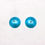 Thumbnail: Back view of red and turquoise aluminium and silver interchangeable stud earrings on a white background