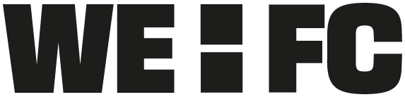 schwarzes Logo von WE:FC