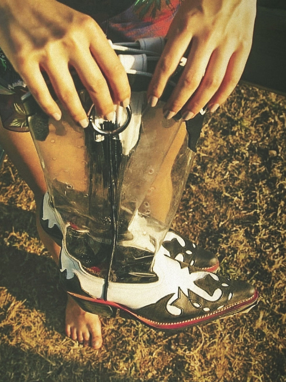 Miniatura: Leather Pink Western Boots 