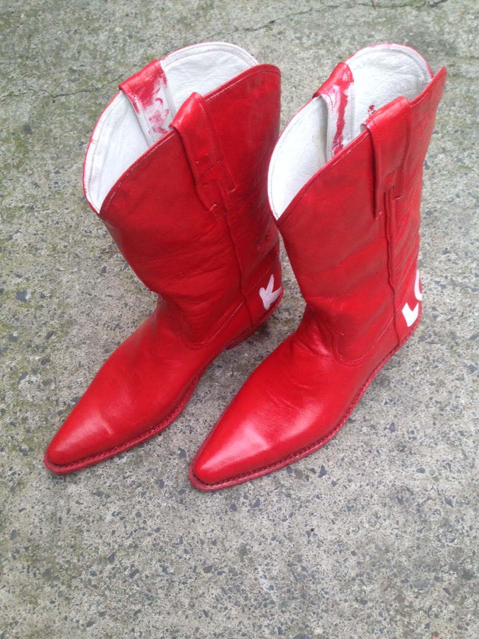Miniaturbild: Red Custom Boots Handmade
