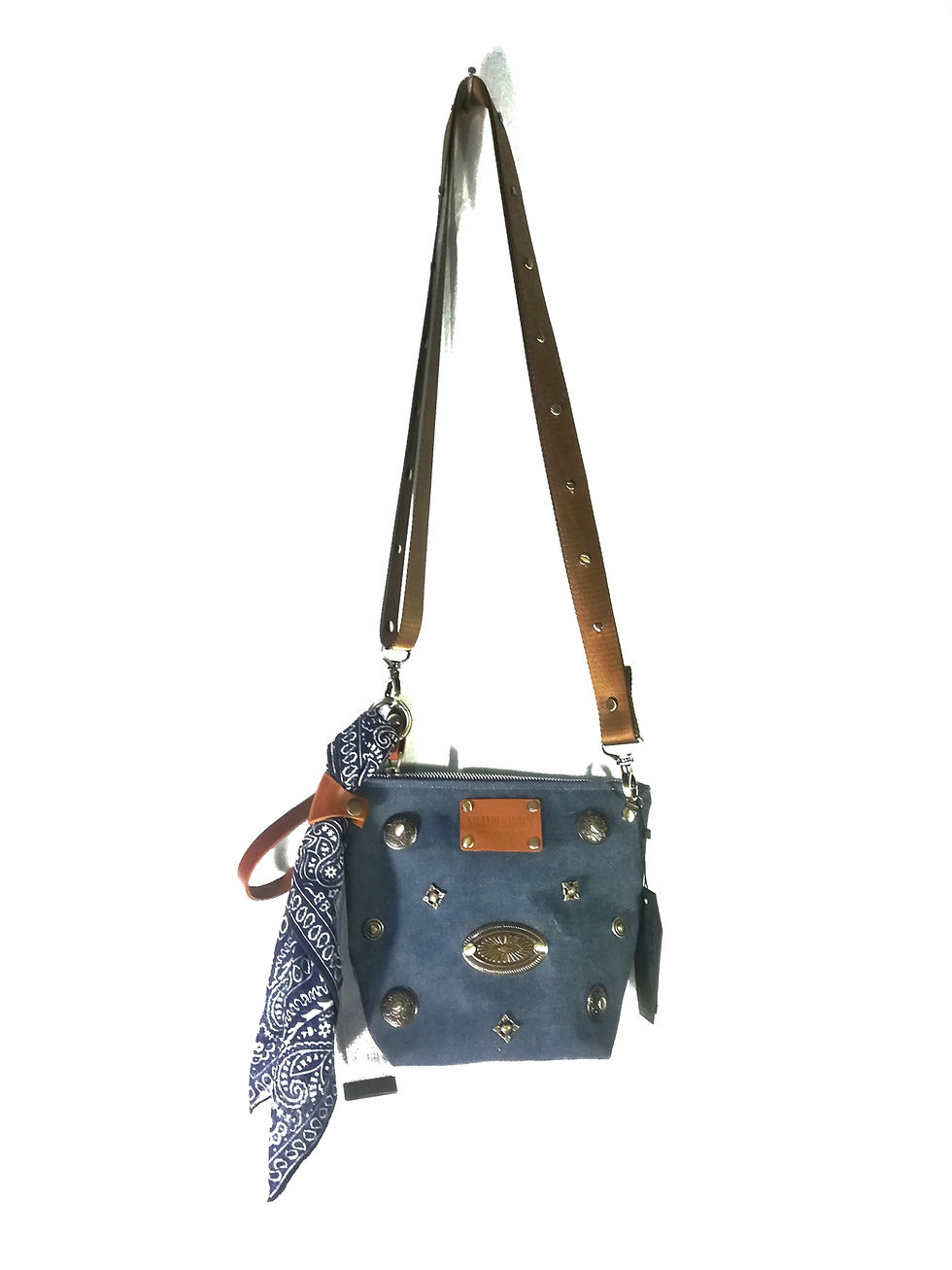 الصورة المصغرة: Blue Canvas Mini Handbag