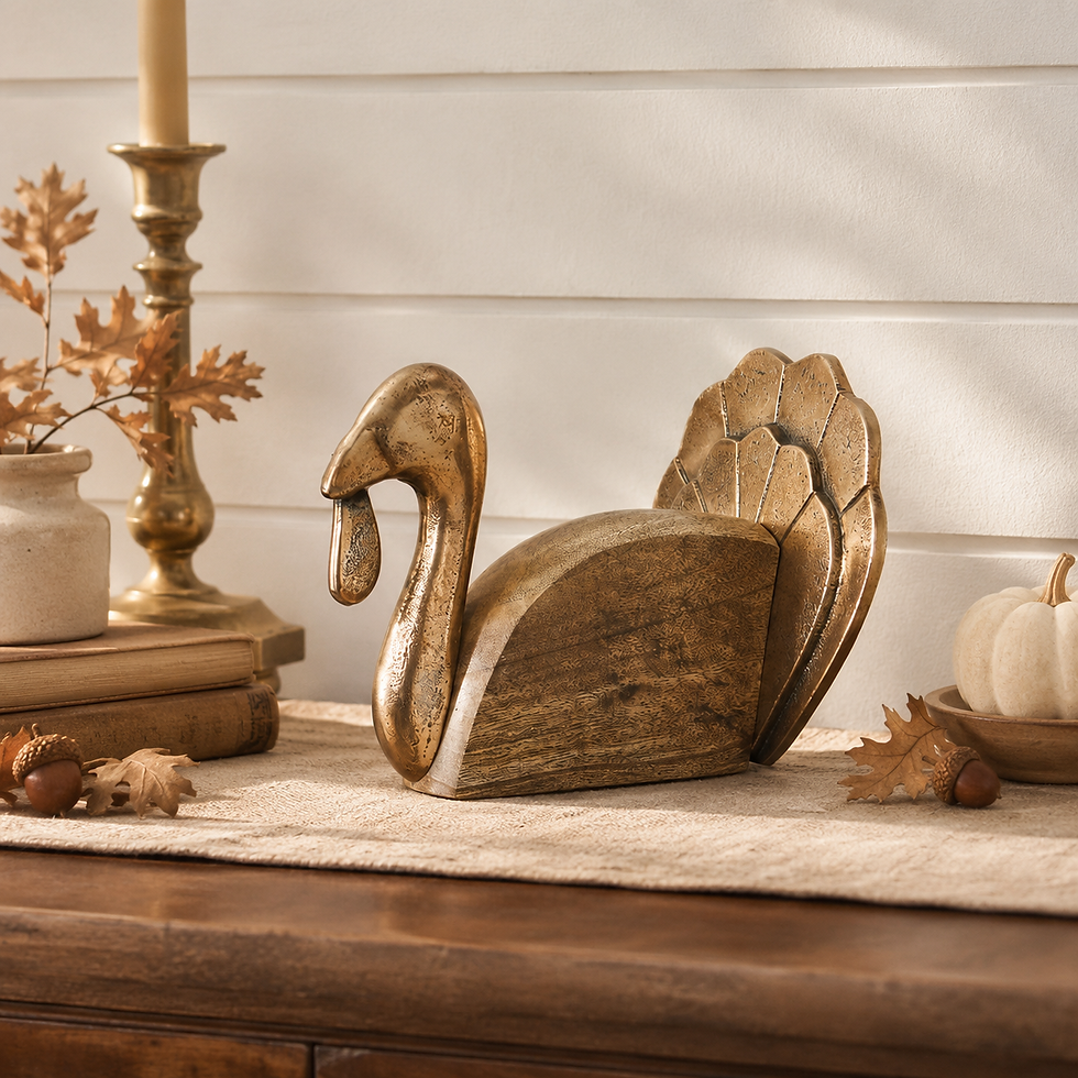 Thumbnail: Wooden Turkey w/ Burnished Gold