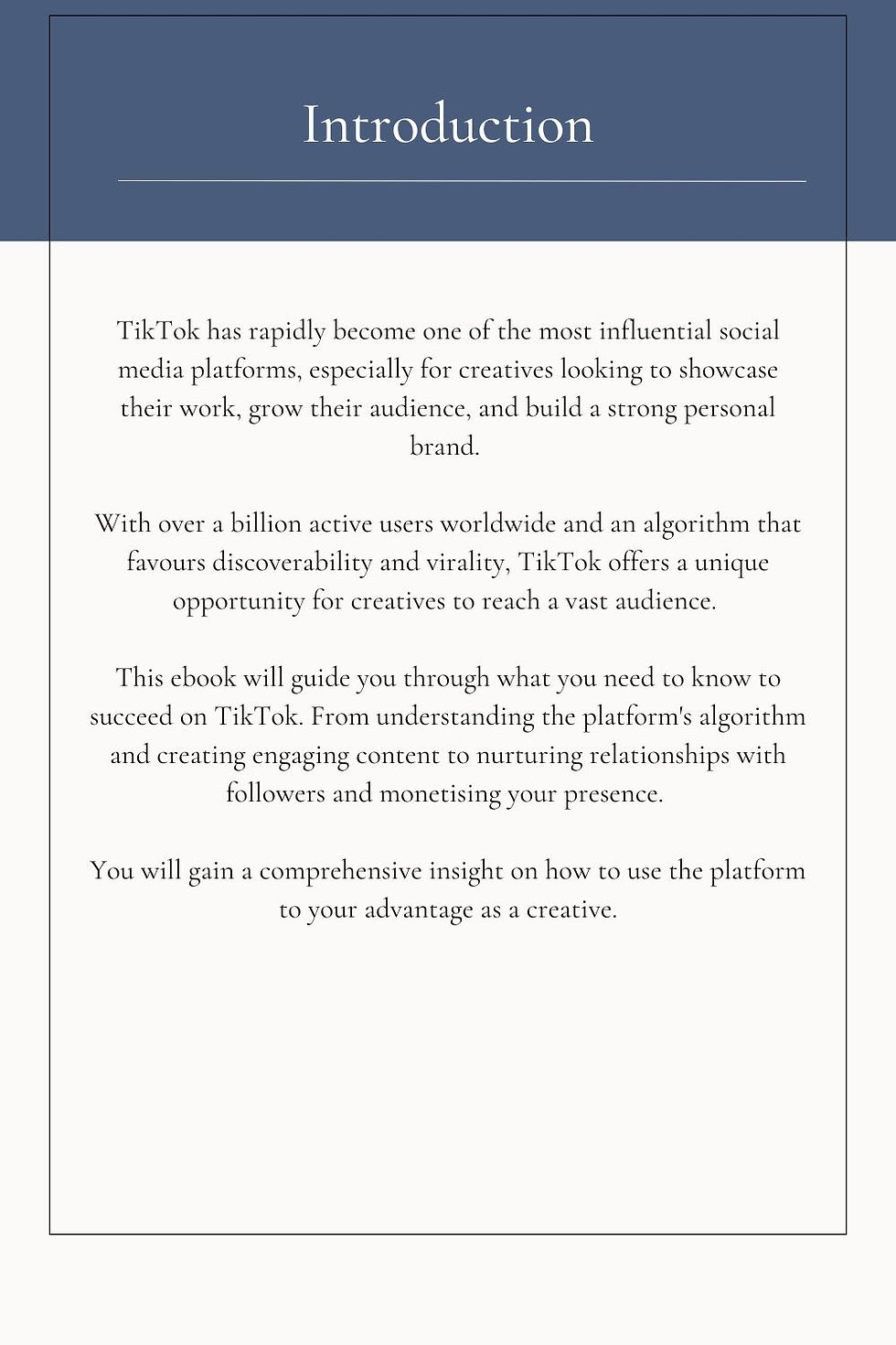 Thumbnail: TikTok - A Comprehensive Guide For Creatives  - Ebook
