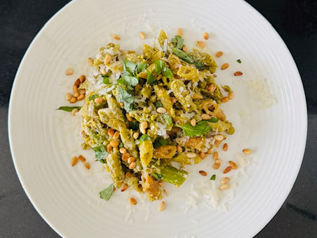 Pasta groene asperges