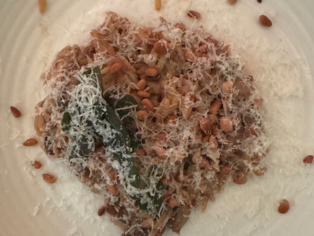 Orzo met kastanjechampignons