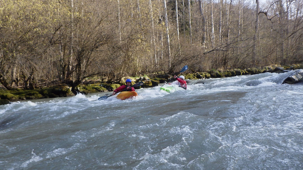 Sortie du club de moutiers sur l'isère