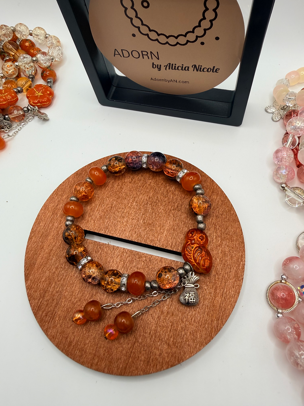 Thumbnail: Amber Charm Flexible Charm Bracelet