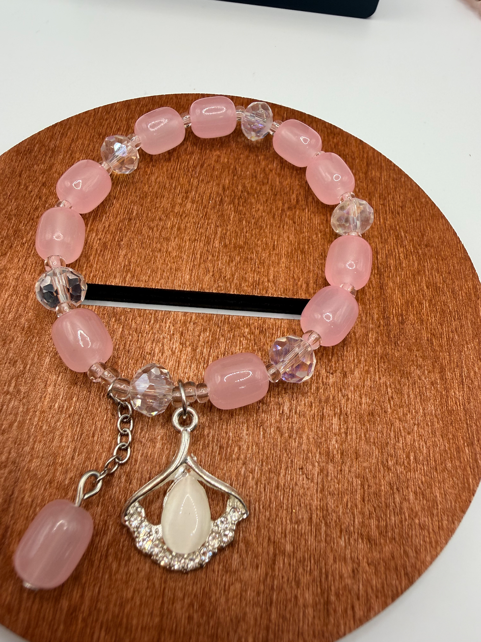 Thumbnail: Rose Lustre Flexible Charm Bracelet