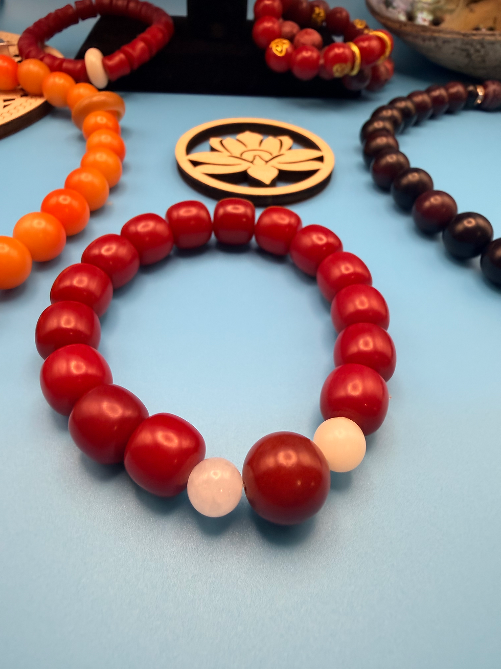 Thumbnail: Crimson Bloom Bodhi Bracelet